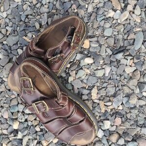 Vintage Dr Marten’s Brown Buckle 2066992 England '90s Fisherman Chunky Sandal